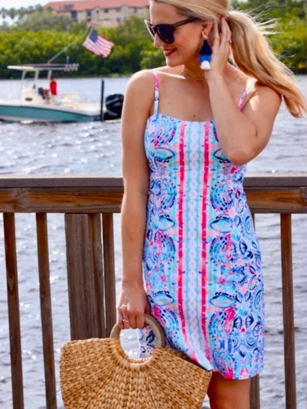 Lilly Pulitzer Shelli Stretch Dress Stripes & Streamers